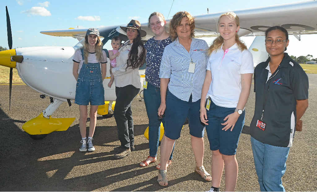 TAKING FLIGHT: Eliza Ashton, Carly and Suzanna Crossingham, Anna and Paula Gordon, Brianna Christian and Letitia Schueler. TAKING FLIGHT: Eliza Ashton, Carly and Suzanna Crossingham, Anna and Paula Gordon, Brianna Christian and Letitia Schueler.